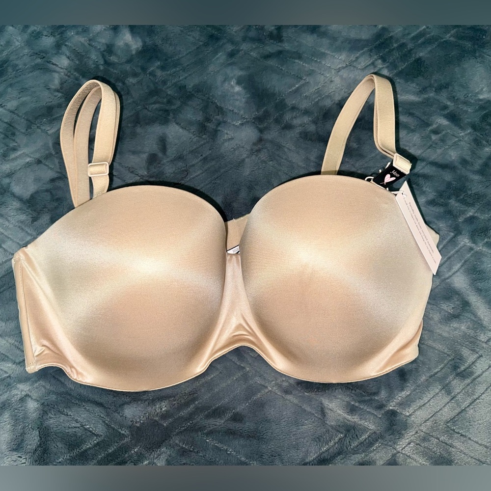 NWT 🆕🌸 VS BODY BY VICTORIA LINED STRAPLESS BRA~Sz 34DD
